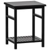 WTZ Nightstand, End Table, Bamboo Night Stand Bedside Table, Side Table for Bedroom Living Room Lounge, Space Saving, Easy to Assemble, NS-537 (1 Pack