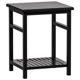 WTZ Nightstand, End Table, Bamboo Night Stand Bedside Table, Side Table for Bedroom Living Room Lounge, Space Saving, Easy to Assemble, NS-537 (1 Pack