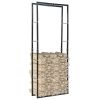 Firewood Rack Black 31.5"x9.8"x78.7" Steel