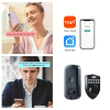 Tuya Door Lock with Lock and Key, APP Remote Unlock, Smart Door Lock with App Control and Key, Smart Door Lock for Bedroom, Front Door, House, Apartme