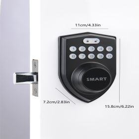 Tuya Door Lock with Lock and Key, APP Remote Unlock, Smart Door Lock with App Control and Key, Smart Door Lock for Bedroom, Front Door, House, Apartme