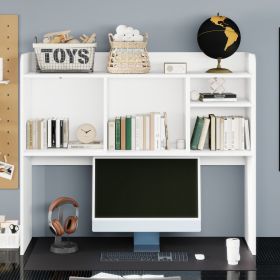 Desktop Bookshelf, High-Capacity Wood Desk Hutch Organizer with 5 Shelves for Computer Desk, Desktop Shelf Bookshelf Storage for Office, College Dorm