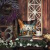 Day of the Dead Spooky Halloween Throw Pillow Machine Washable, Indoor Outdoor Decorative Pillow for Couch, Bed or Patio, 14Hx14W
