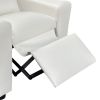 Marisa 22" White PU Leather Kids Recliner Chair with Cupholder