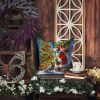 Australian Cattle Dog and Santa Claus Throw Pillow Machine Washable, Indoor Outdoor Decorative Pillow for Couch, Bed or Patio, 14Hx14W