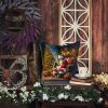 Welsh Springer Spaniel and Santa Claus Throw Pillow Machine Washable, Indoor Outdoor Decorative Pillow for Couch, Bed or Patio, 14Hx14W