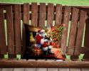 Norfolk Terrier and Santa Claus Throw Pillow Machine Washable, Indoor Outdoor Decorative Pillow for Couch, Bed or Patio, 14Hx14W