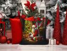 Shih Tzu and Santa Claus Throw Pillow Machine Washable, Indoor Outdoor Decorative Pillow for Couch, Bed or Patio, 14Hx14W