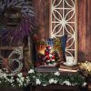 Rottweiler and Santa Claus Throw Pillow Machine Washable, Indoor Outdoor Decorative Pillow for Couch, Bed or Patio, 14Hx14W