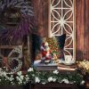 Akita and Santa Claus Throw Pillow Machine Washable, Indoor Outdoor Decorative Pillow for Couch, Bed or Patio, 14Hx14W