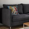 Australian Cattle Dog and Santa Claus Throw Pillow Machine Washable, Indoor Outdoor Decorative Pillow for Couch, Bed or Patio, 14Hx14W