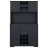 Coffee Bar Cabinet Kitchen Cabinet with Storage, Farmhouse Wine Cabinet with Drawers shelves and cabinets, Buffet Cabinet Wine & Glass Racks for Dinin