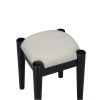 3 Pieces Bedroom Set with Queen Size Wooden Bed Frame, 1 Vintage Nightstand and 1 Makeup Vanity Set with Stool,Black (Expected Arrival Time: 08.23)
