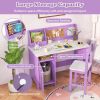 Kids Table and Chair Set for Arts, Crafts, Homework, Home School