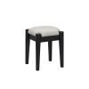 3 Pieces Bedroom Set with Queen Size Wooden Bed Frame, 1 Vintage Nightstand and 1 Makeup Vanity Set with Stool,Black (Expected Arrival Time: 08.23)
