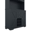 Coffee Bar Cabinet Kitchen Cabinet with Storage, Farmhouse Wine Cabinet with Drawers shelves and cabinets, Buffet Cabinet Wine & Glass Racks for Dinin