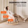 VEVOR Rocking Chair Nursery, Glider Rocking Chair with Soft Seat and High Backrest, 250 lbs Weight Capacity Teddy Fabric, Upholstered Glider Rocker Ch