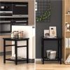 WTZ Nightstand, End Table, Bamboo Night Stand Bedside Table, Side Table for Bedroom Living Room Lounge, Space Saving, Easy to Assemble, NS-537 (1 Pack