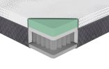 12" Eastern King Mattress Green Tea Gel-Infused Memory Foam Hybrid Mattress, Plush Foam Pocket Coils, Mattress in a Box, Comfortable Sleep Mattress