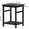 WTZ Nightstand, End Table, Bamboo Night Stand Bedside Table, Side Table for Bedroom Living Room Lounge, Space Saving, Easy to Assemble, NS-537 (1 Pack