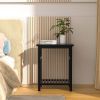 WTZ Nightstand, End Table, Bamboo Night Stand Bedside Table, Side Table for Bedroom Living Room Lounge, Space Saving, Easy to Assemble, NS-537 (1 Pack