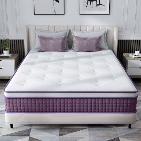 Full Mattress, 12 Inch Hybrid Full Mattress, Full Size Mattress In A Box, Plush Foam Mattress With Individually Pocketed Coils, Motion Isolation For P (Option: 12inch-Twim)