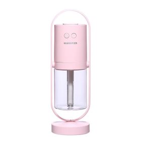 Magic Shadow USB Air Humidifier For Home With Projection Night Lights Ultrasonic Car Mist Maker Mini Office Air Purifier (Style: USB, Color: Pink)