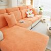 1 Pc Solid Color Thick Double-sided Comfortable Cotton Velvet Anti Fouling, Wear-resistant, Anti Slip Sofa Pad Winter Sofa Cushion Cover All Inclusive