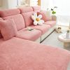 1 Pc Solid Color Thick Double-sided Comfortable Cotton Velvet Anti Fouling, Wear-resistant, Anti Slip Sofa Pad Winter Sofa Cushion Cover All Inclusive