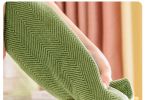 Chenille sofa cover, all season universal elastic full package, 2024 new dust-proof cat scratch herringbone pattern sofa cover