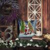 Boston Terrier and Santa Claus Throw Pillow Machine Washable, Indoor Outdoor Decorative Pillow for Couch, Bed or Patio, 14Hx14W
