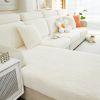 1 Pc Solid Color Thick Double-sided Comfortable Cotton Velvet Anti Fouling, Wear-resistant, Anti Slip Sofa Pad Winter Sofa Cushion Cover All Inclusive
