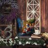 Yorkshire Terrier Yorkie and Santa Claus Throw Pillow Machine Washable, Indoor Outdoor Decorative Pillow for Couch, Bed or Patio, 14Hx14W