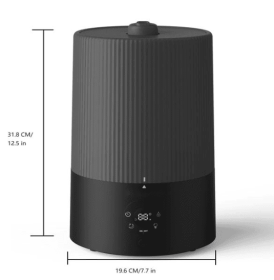 4 Liter Top-water Ultrasonic Cold Mist Humidifier With Timed Night Light Function Can Be Added Directly To Essential Oils - Prohibited For Sale On Ama (Color: Black)